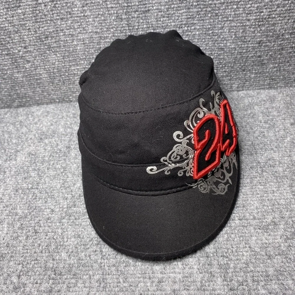 Jeff Gordon 24 Hat Cap Strap Back Mens One Size Black Red NASCAR Racing Cadet